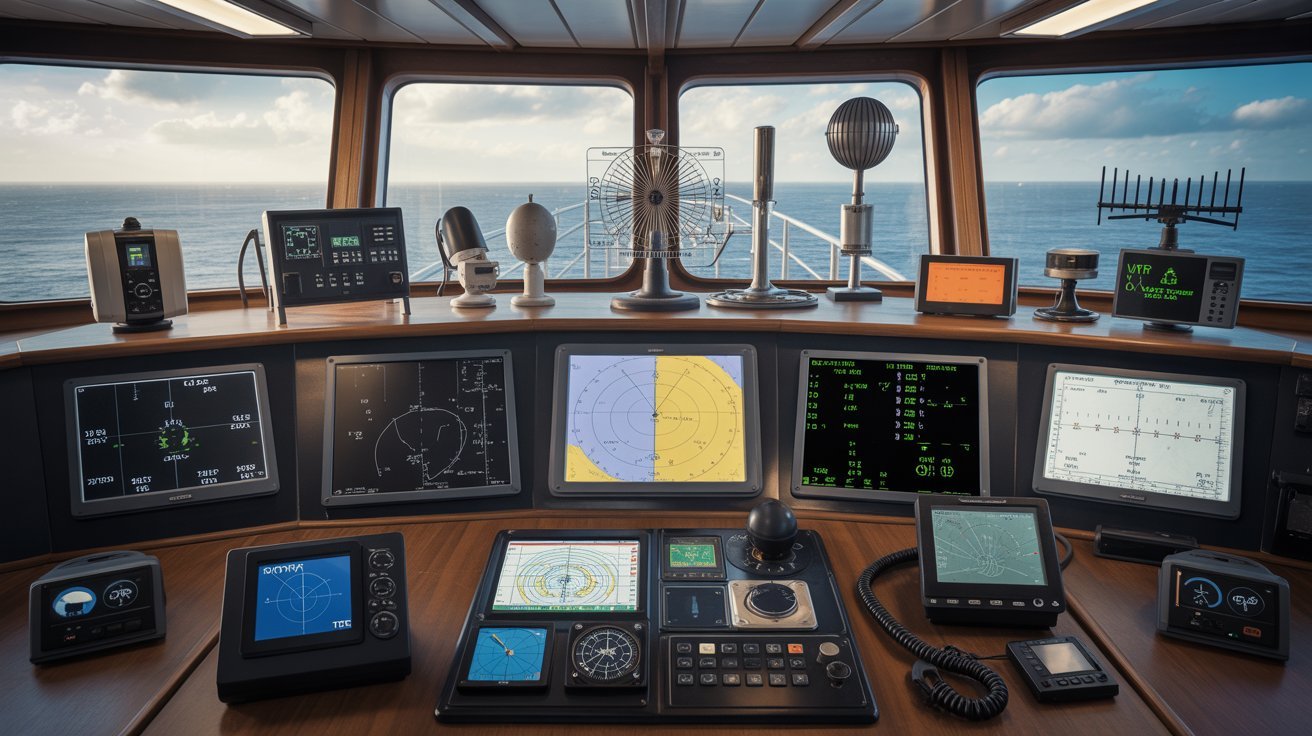 Shipboard Navigation Instrument Image Maritime Navigation and Meteorological Instruments: - TheMasum.in