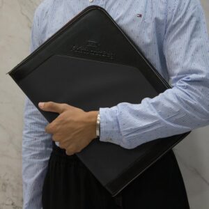 SPS PU Leather 24-Pocket A4 File Organizer – Professional Document Holder for Certificates