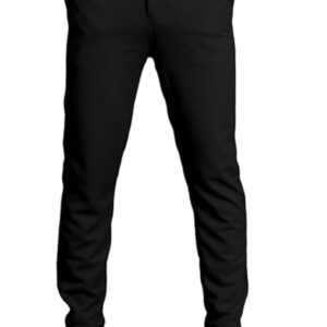 Seemoo Men's Slim Fit Formal Stretchable Lycra Business Pants with Side Pockets